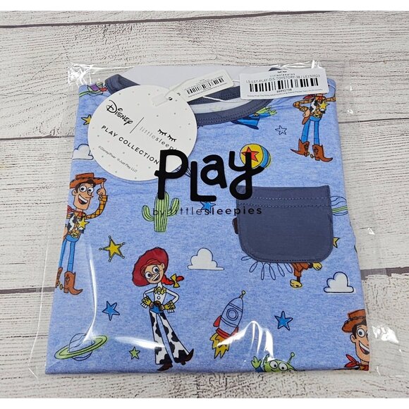 NIB Little Sleepies Disney Pixar Toy Story Adventures LS Pocket Tee Size 18-24M - Picture 1 of 3